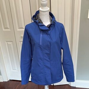 Lands' End Blue Ski & Snow Jacket with High Collar